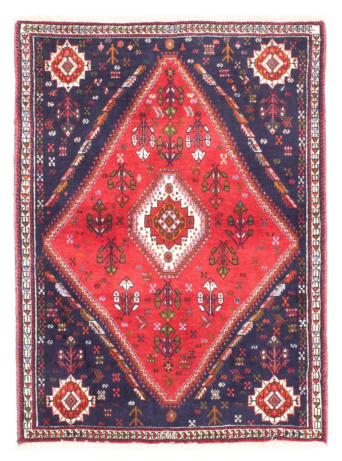 Alfombra persa - Nómada - 147 x 107 cm - azul oscuro