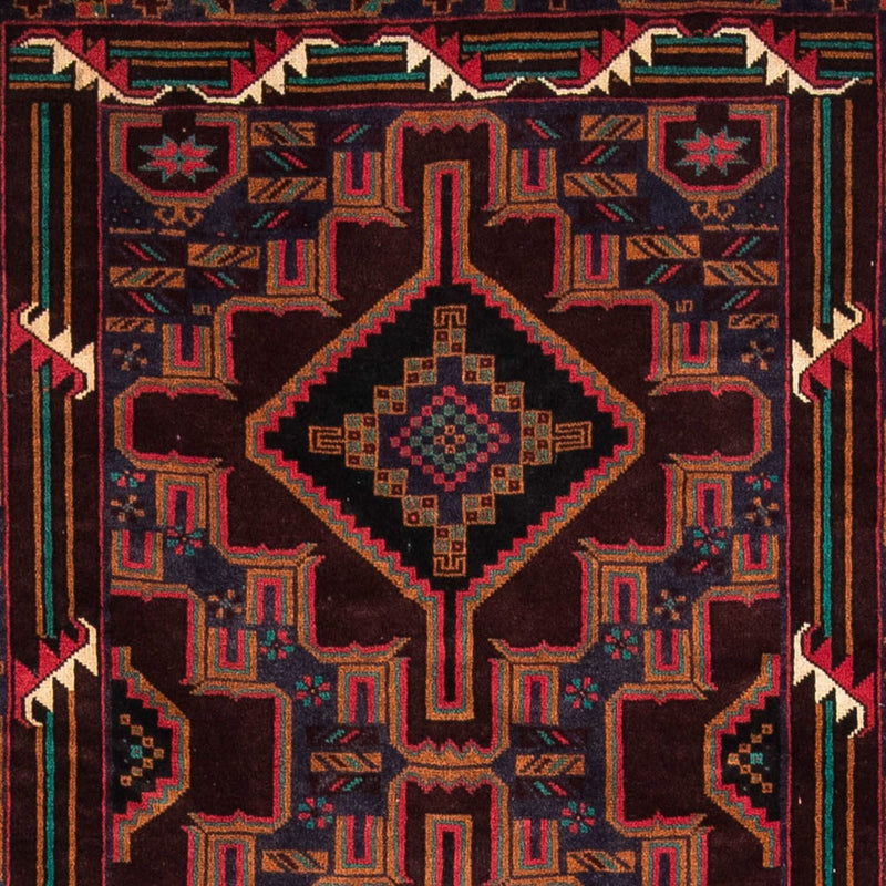 Alfombra de pasillo Alfombra Belutsch - 206 x 108 cm - marrón