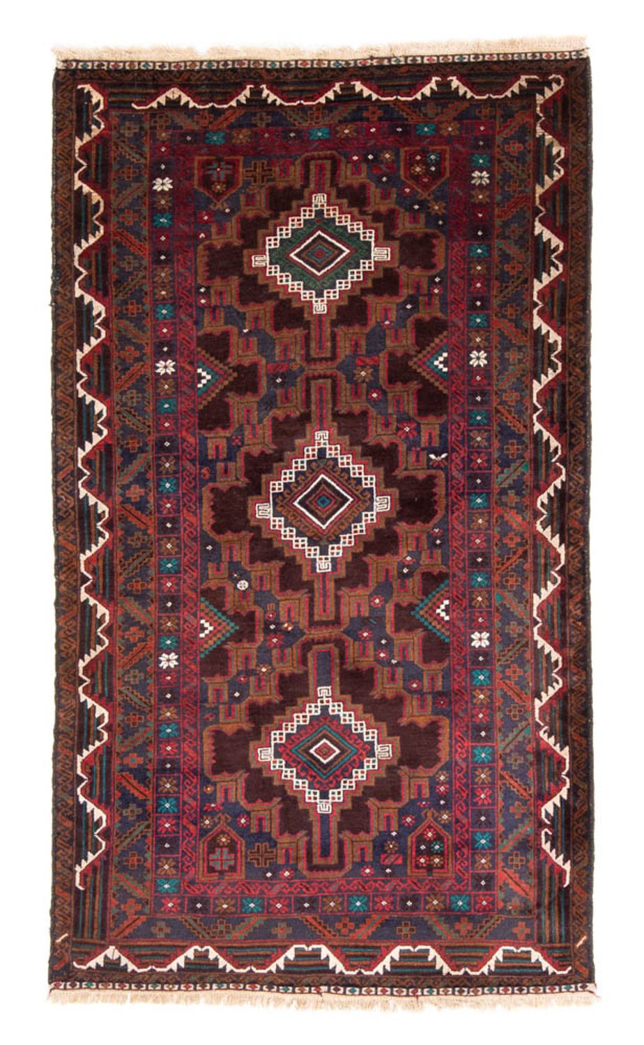 Alfombra de pasillo Alfombra Belutsch - 194 x 105 cm - óxido