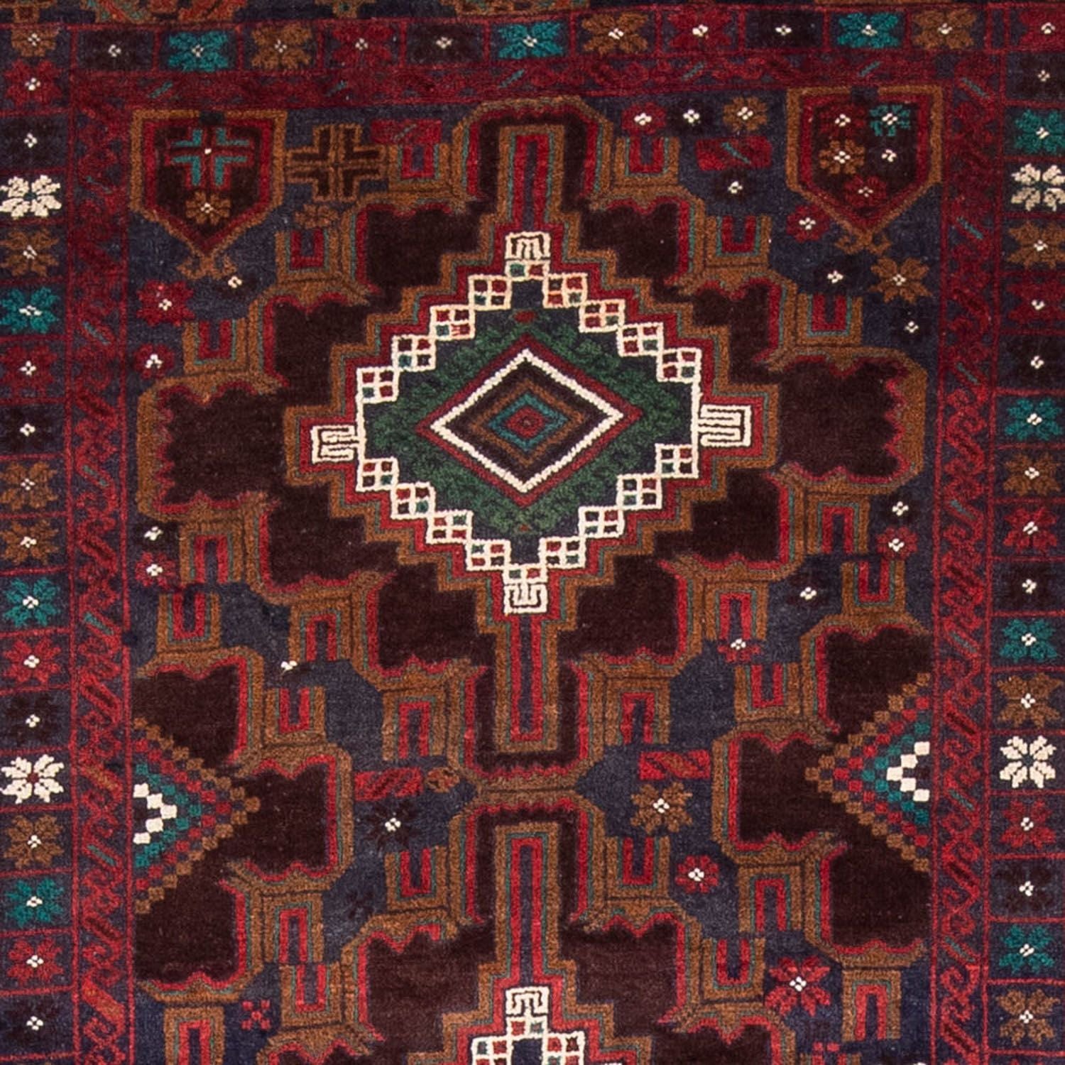 Alfombra de pasillo Alfombra Belutsch - 194 x 105 cm - óxido
