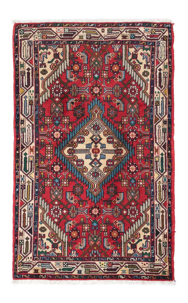 Alfombra persa - Nómada - 126 x 87 cm - rojo
