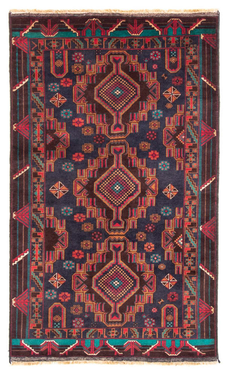Alfombra de pasillo Alfombra Belutsch - 194 x 108 cm - rojo oscuro