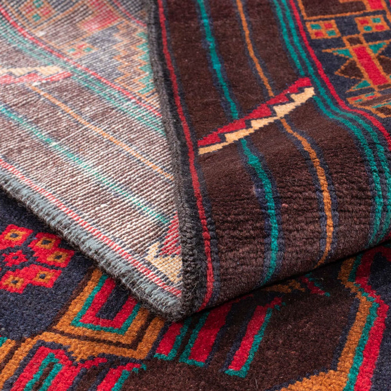 Alfombra de pasillo Alfombra Belutsch - 194 x 108 cm - rojo oscuro