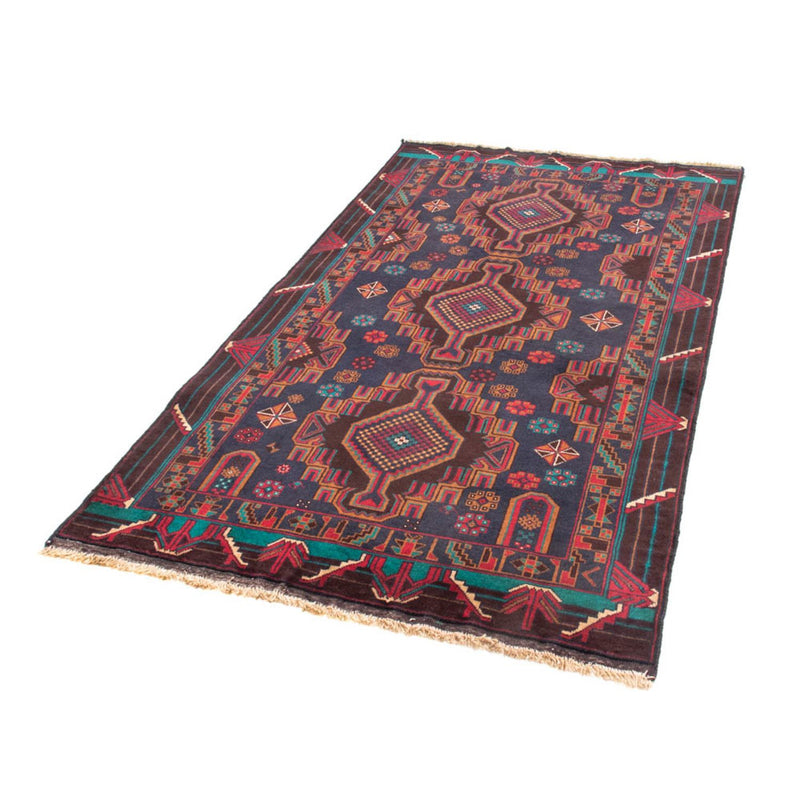 Alfombra de pasillo Alfombra Belutsch - 194 x 108 cm - rojo oscuro