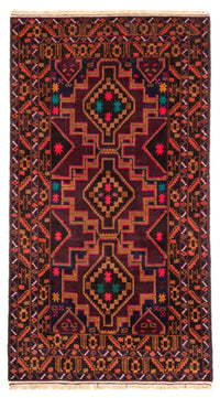 Alfombra de pasillo Alfombra Belutsch - 193 x 106 cm - azul oscuro