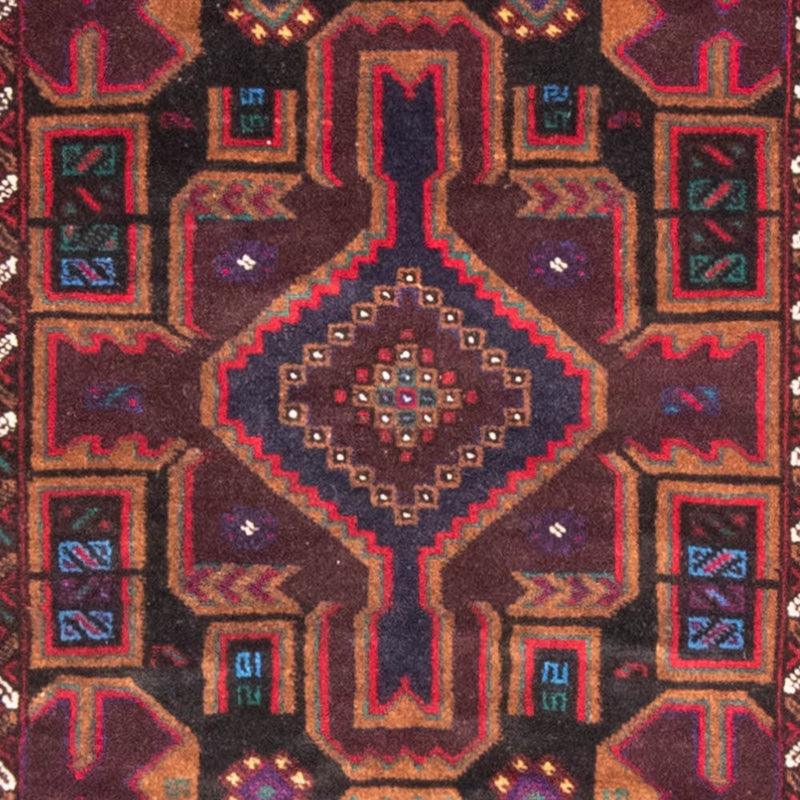 Alfombra de pasillo Alfombra Belutsch - 190 x 106 cm - rojo oscuro