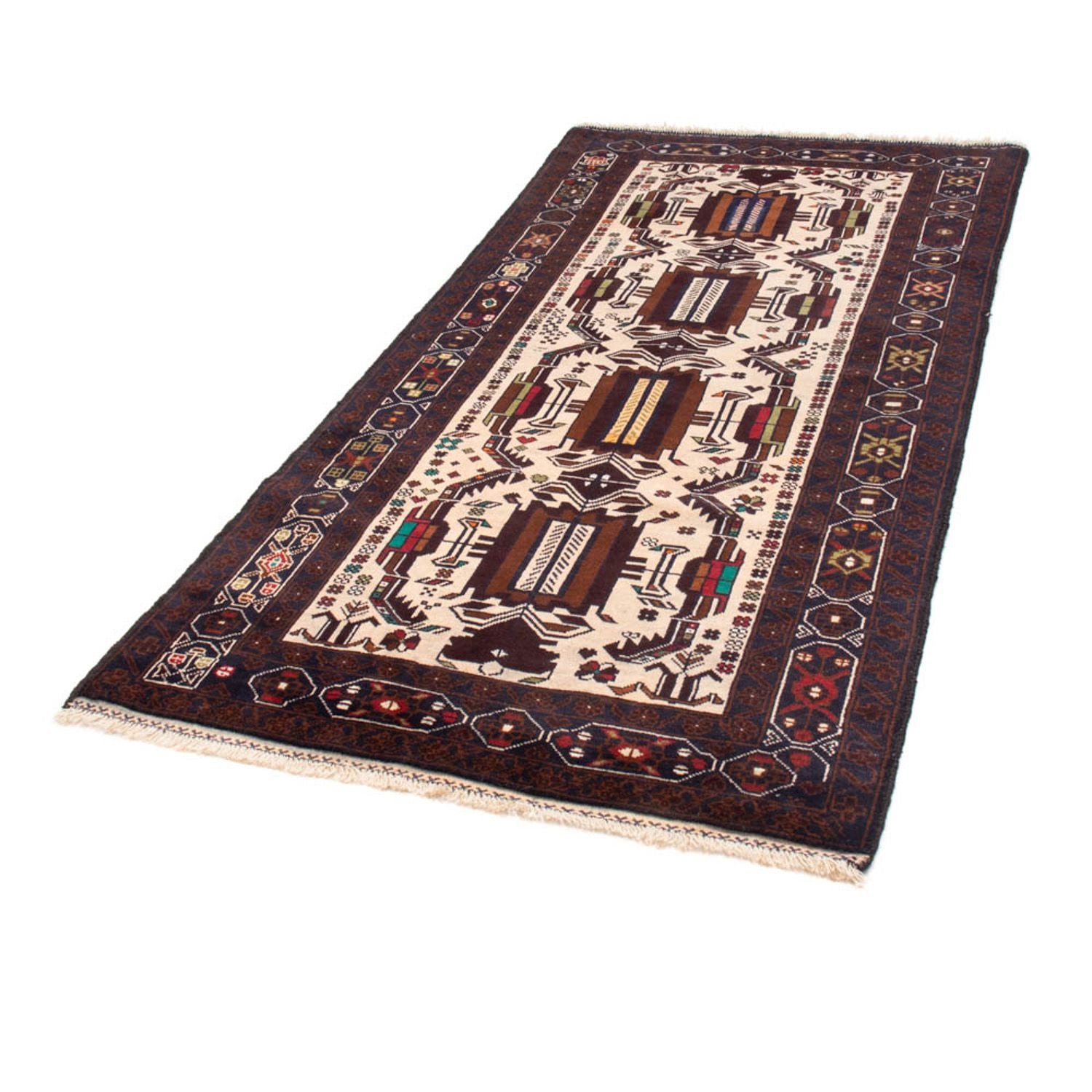 Alfombra de pasillo Alfombra Belutsch - 207 x 100 cm - beige