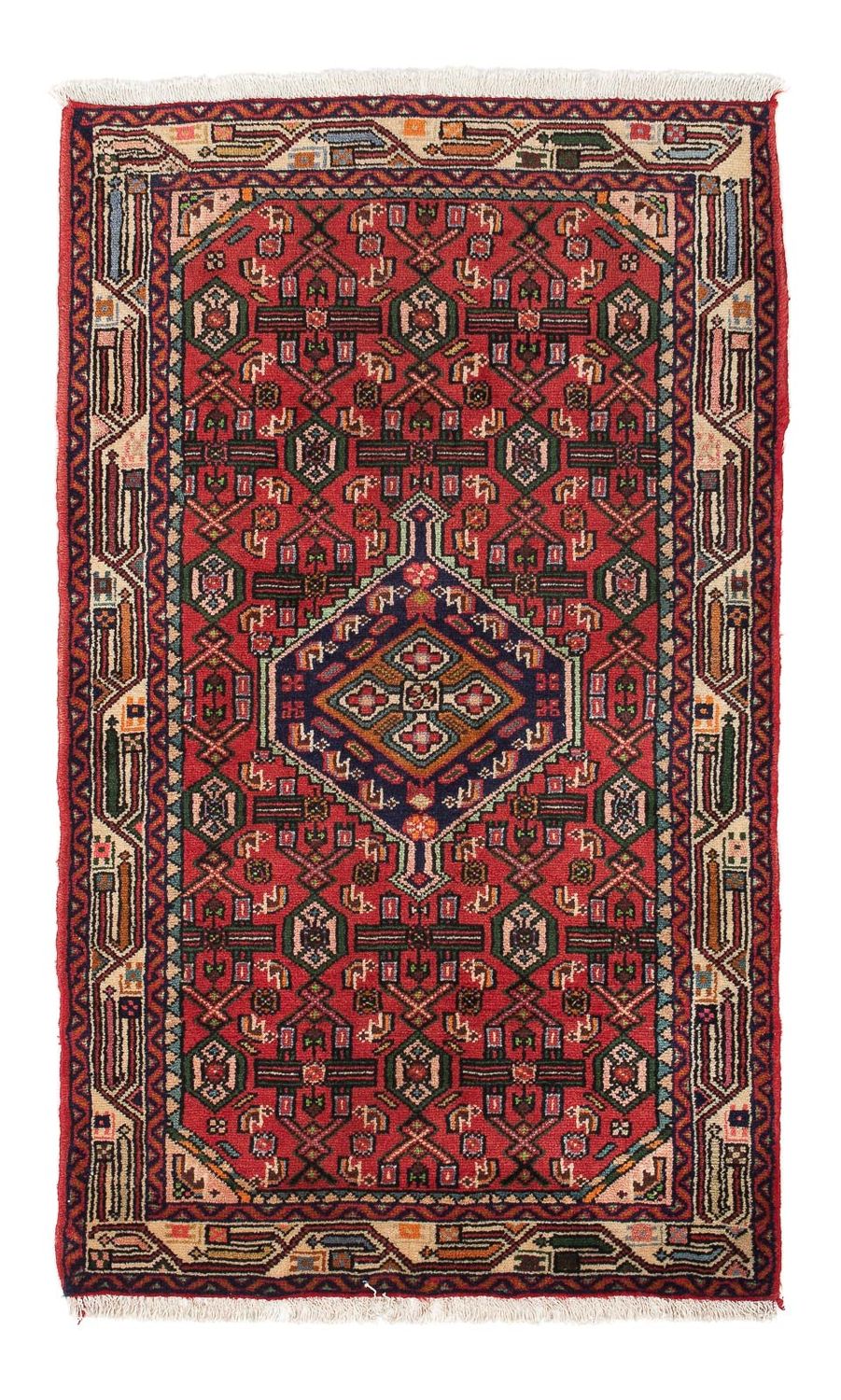 Alfombra persa - Nómada - 131 x 80 cm - rojo