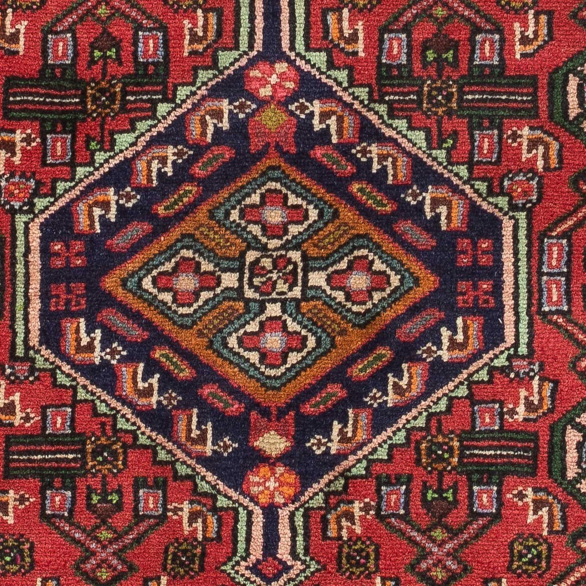 Alfombra persa - Nómada - 131 x 80 cm - rojo