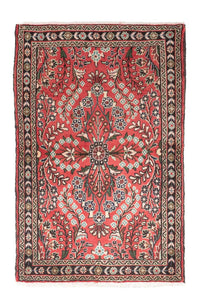 Alfombra persa - Nómada - 133 x 85 cm - rojo claro
