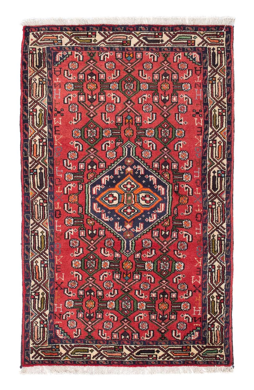 Alfombra persa - Nómada - 132 x 77 cm - rojo