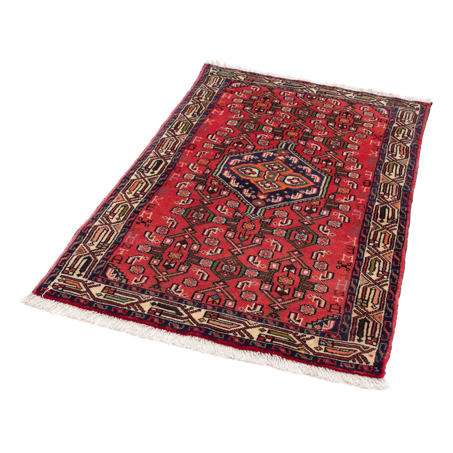 Alfombra persa - Nómada - 132 x 77 cm - rojo