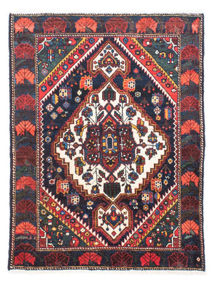 Alfombra persa - Nómada - 143 x 107 cm - azul oscuro