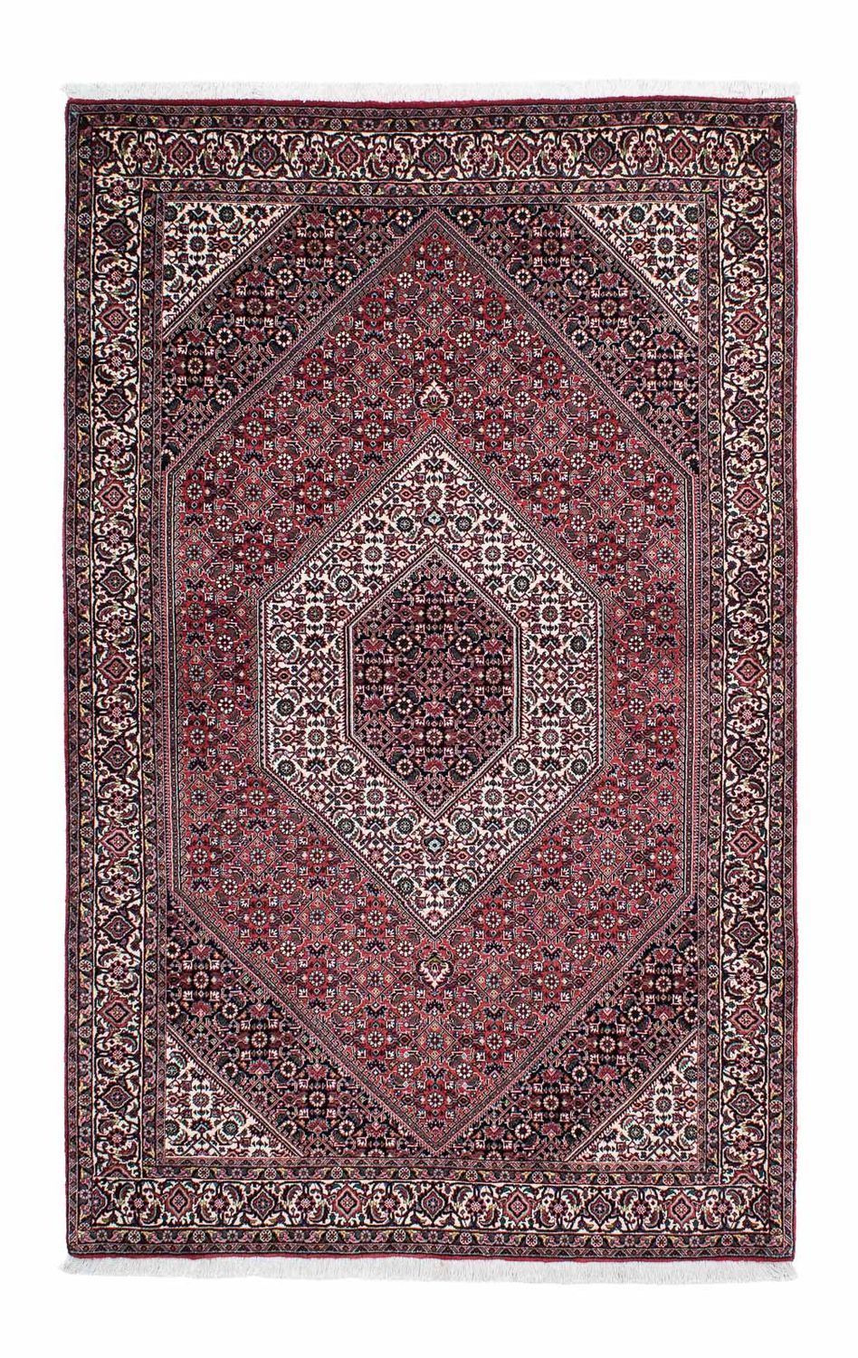 Alfombra persa - Bidjar - 200 x 131 cm - rojo claro