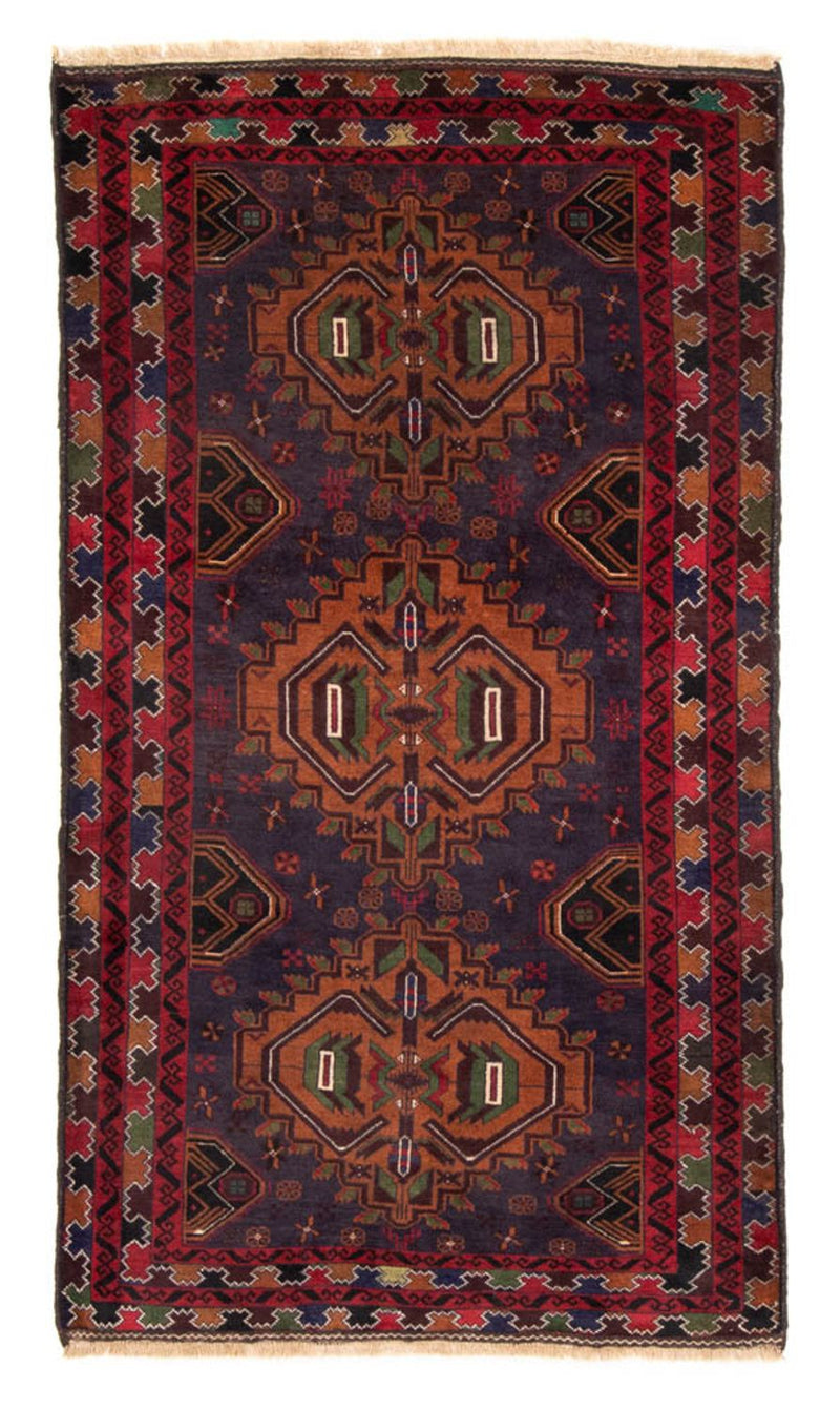 Alfombra Belutsch - 196 x 111 cm - azul oscuro