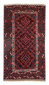 Alfombra de pasillo Alfombra Belutsch - 197 x 105 cm - rojo oscuro