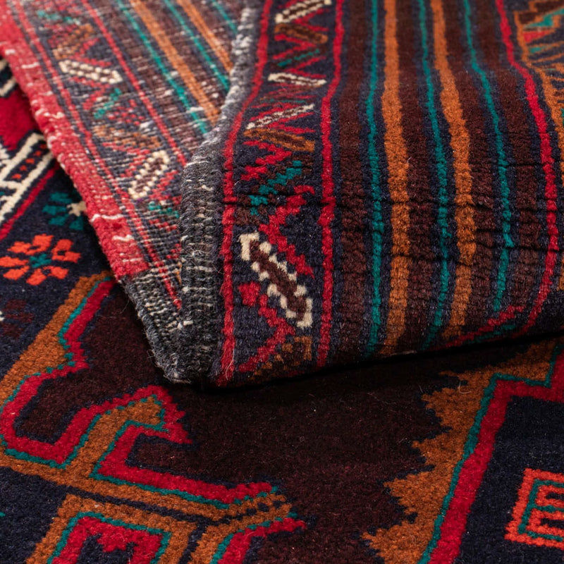 Alfombra de pasillo Alfombra Belutsch - 197 x 105 cm - rojo oscuro