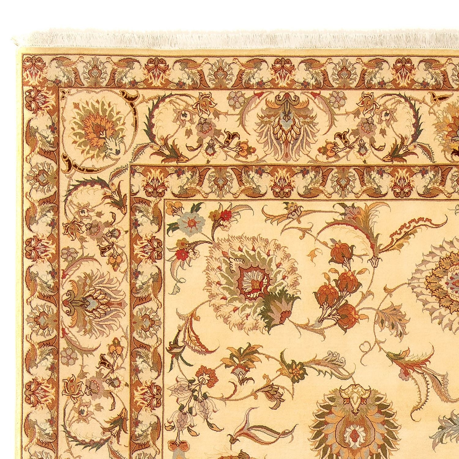 Alfombra Persa - Tabriz - Real - 346 x 256 cm - marrón claro