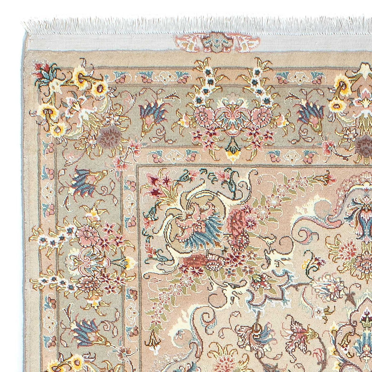 Alfombra Persa - Tabriz - Real - 210 x 150 cm - beige