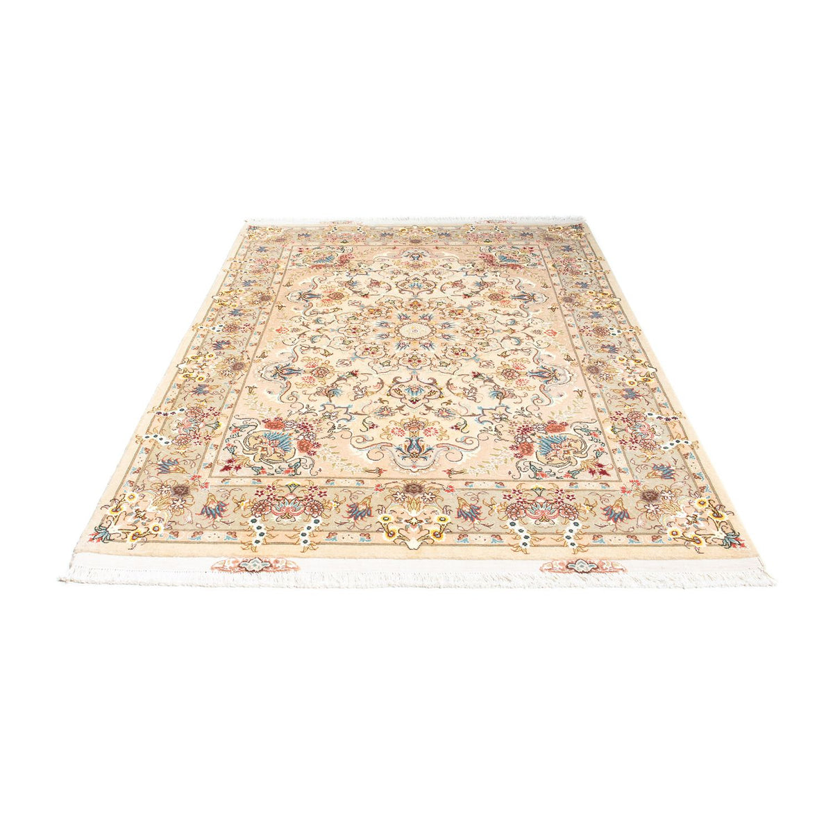 Alfombra Persa - Tabriz - Real - 210 x 150 cm - beige