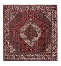Alfombra persa - Bidjar cuadrado  - 300 x 300 cm - rojo oscuro