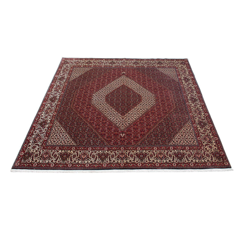 Alfombra persa - Bidjar cuadrado  - 300 x 300 cm - rojo oscuro