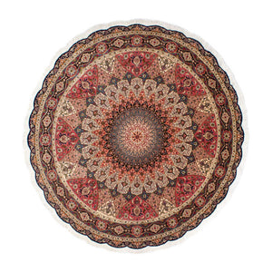 Alfombra Persa - Tabriz - Real redondo  - 250 x 250 cm - multicolor