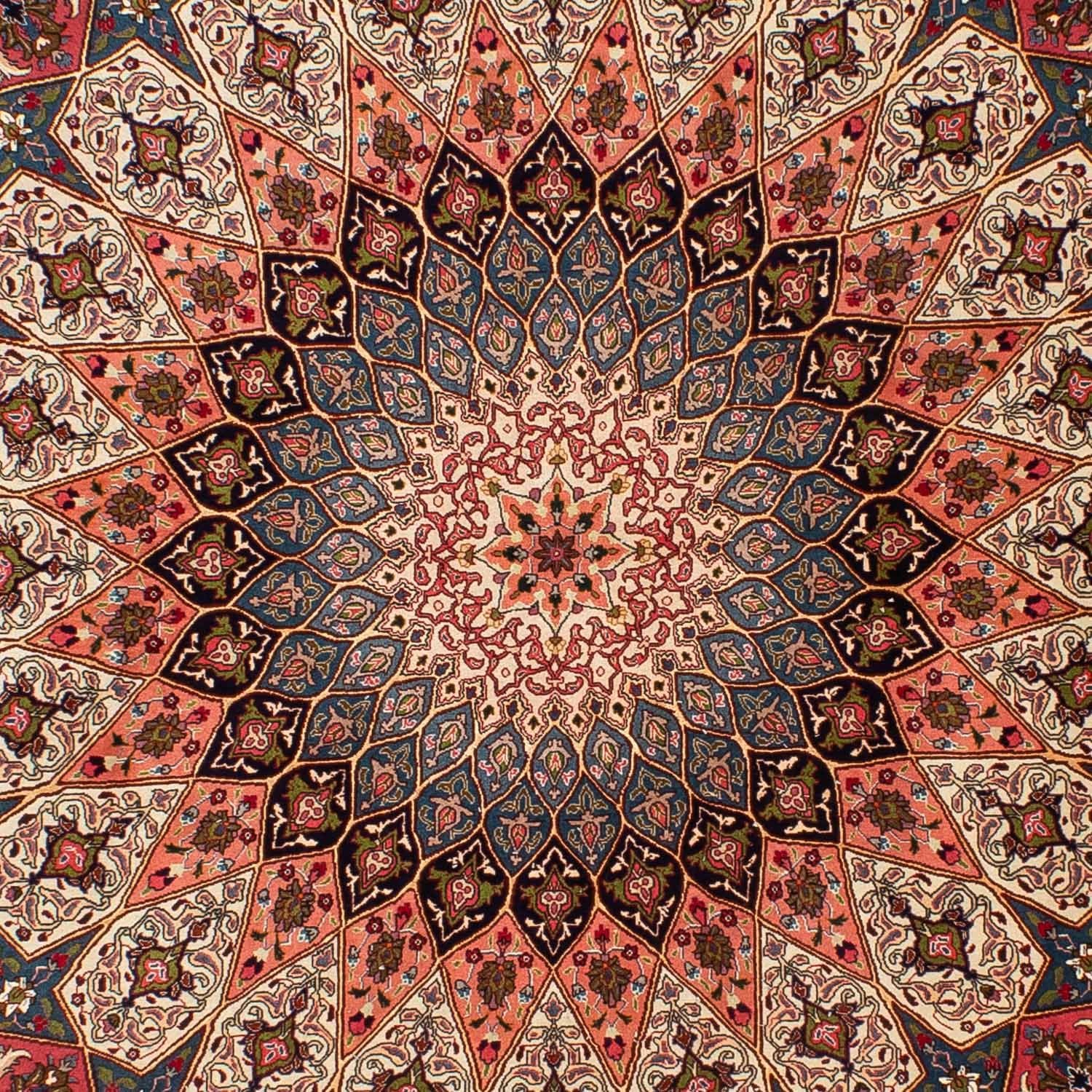 Alfombra Persa - Tabriz - Real redondo  - 250 x 250 cm - multicolor