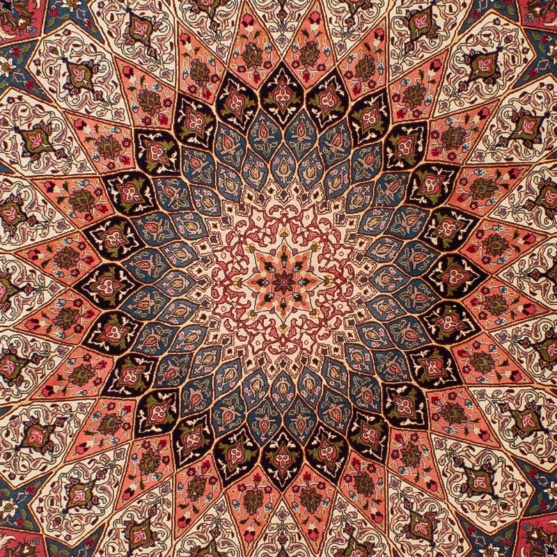 Alfombra Persa - Tabriz - Real redondo  - 250 x 250 cm - multicolor