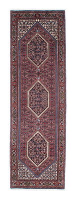 Alfombra de pasillo Alfombra persa - Bidjar - 245 x 74 cm - rojo claro