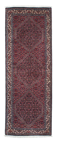 Alfombra de pasillo Alfombra persa - Bidjar - 212 x 74 cm - rojo oscuro