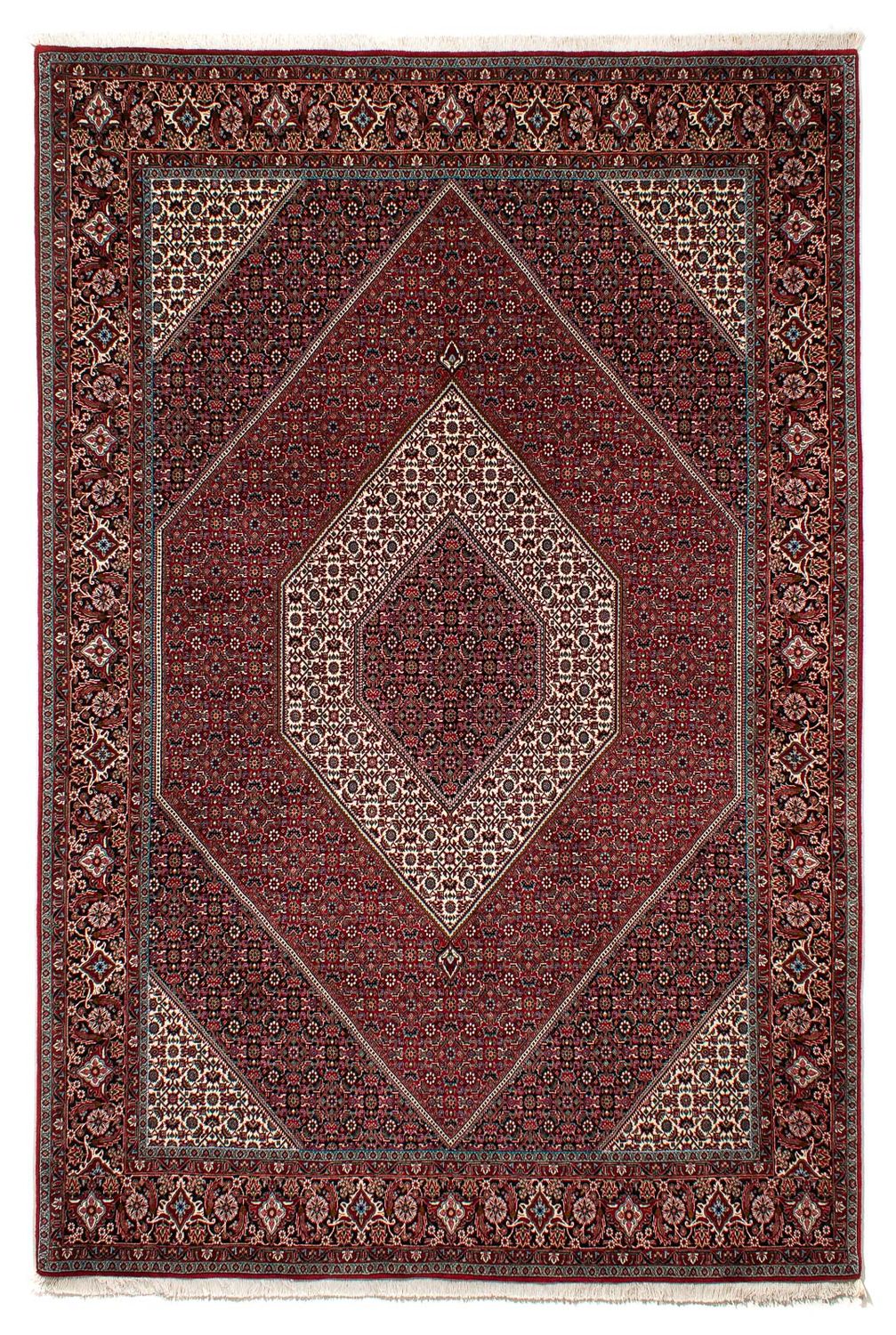 Alfombra persa - Bidjar - 295 x 202 cm - rojo oscuro
