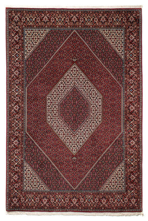 Alfombra persa - Bidjar - 295 x 202 cm - rojo oscuro