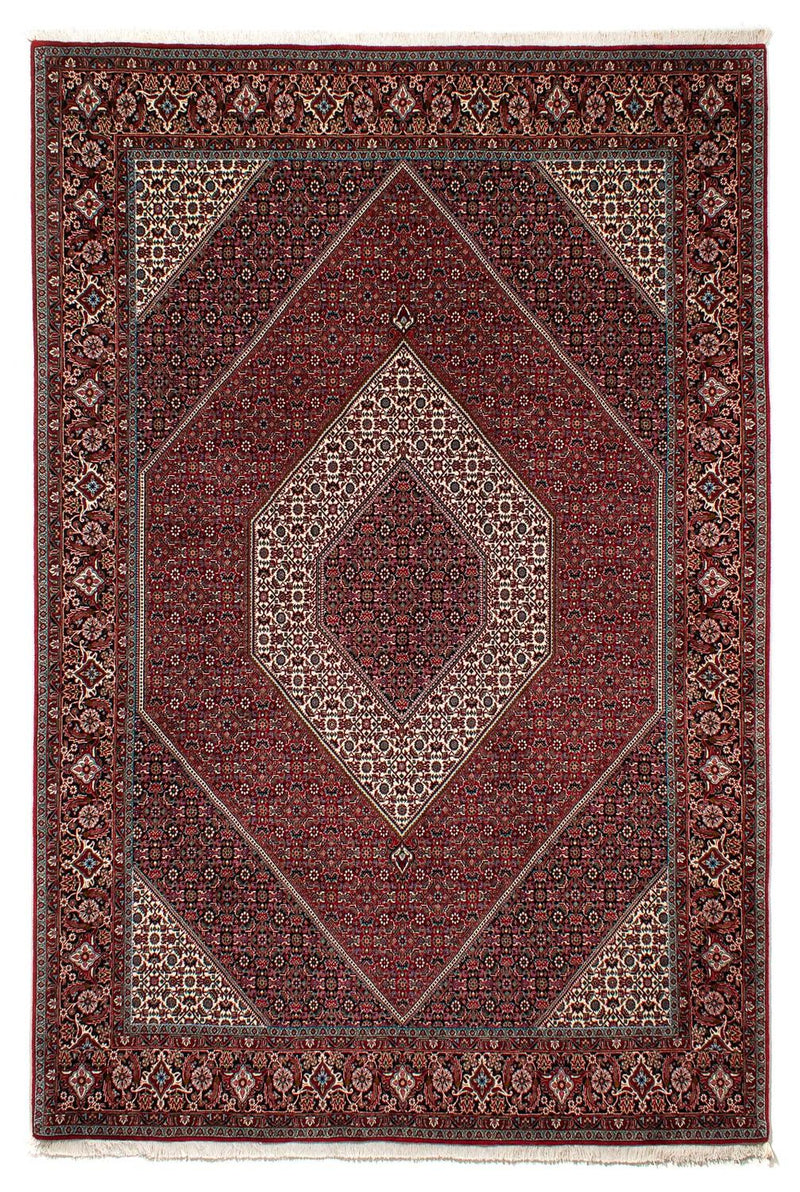Alfombra persa - Bidjar - 295 x 202 cm - rojo oscuro