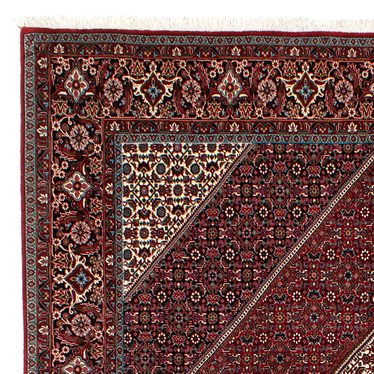 Alfombra persa - Bidjar - 295 x 202 cm - rojo oscuro