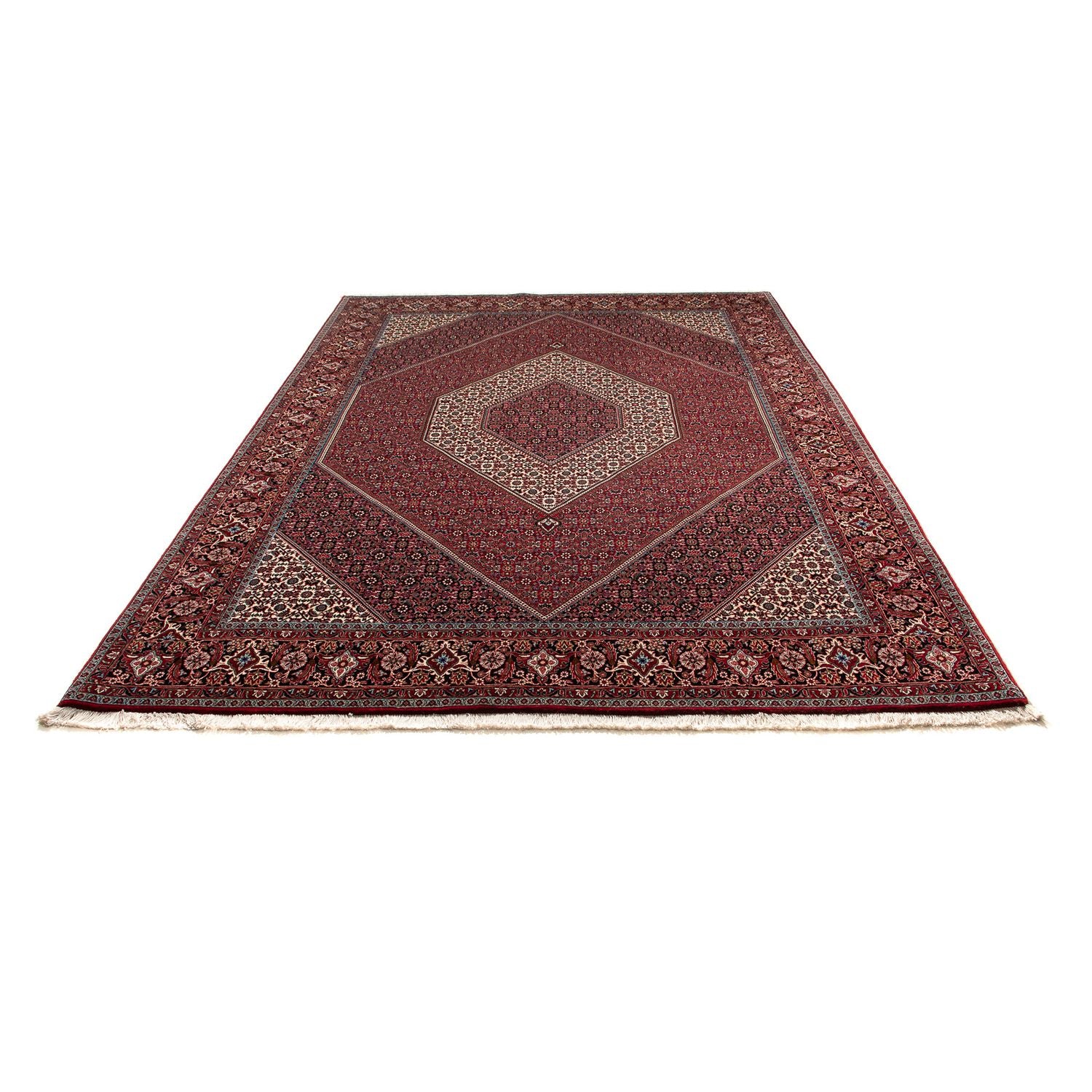 Alfombra persa - Bidjar - 295 x 202 cm - rojo oscuro