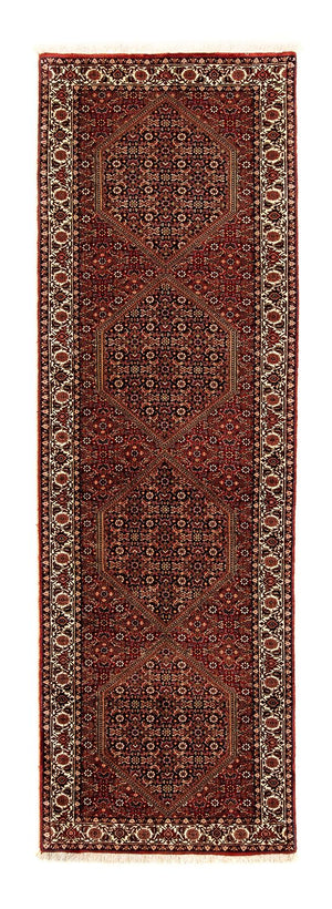 Alfombra de pasillo Alfombra persa - Bidjar - 292 x 84 cm - rojo oscuro