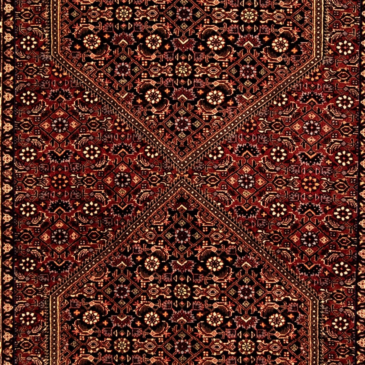 Alfombra de pasillo Alfombra persa - Bidjar - 292 x 84 cm - rojo oscuro
