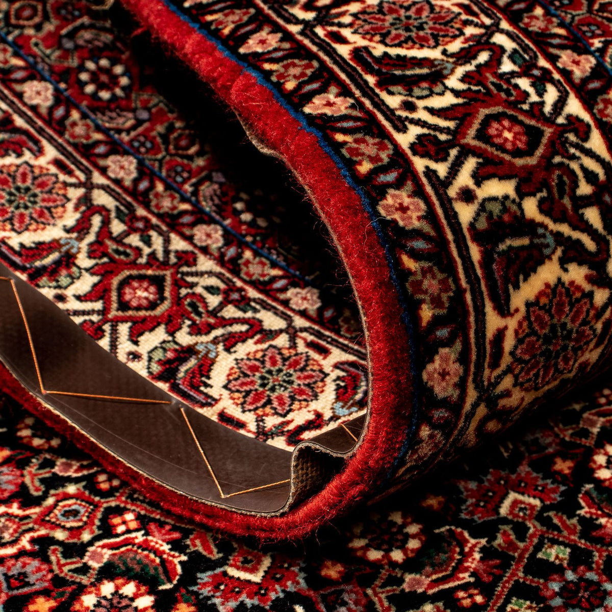 Alfombra de pasillo Alfombra persa - Bidjar - 292 x 84 cm - rojo oscuro