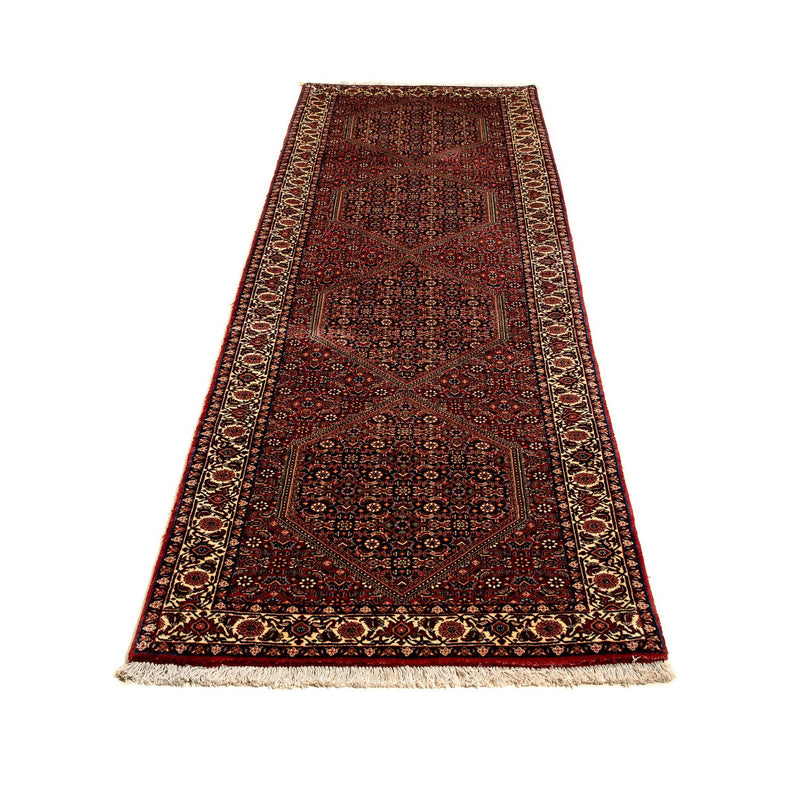 Alfombra de pasillo Alfombra persa - Bidjar - 292 x 84 cm - rojo oscuro