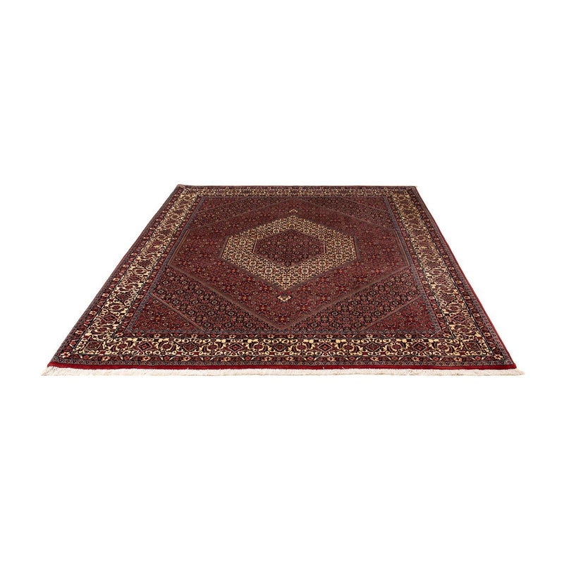 Alfombra persa - Bidjar - 242 x 203 cm - rojo oscuro