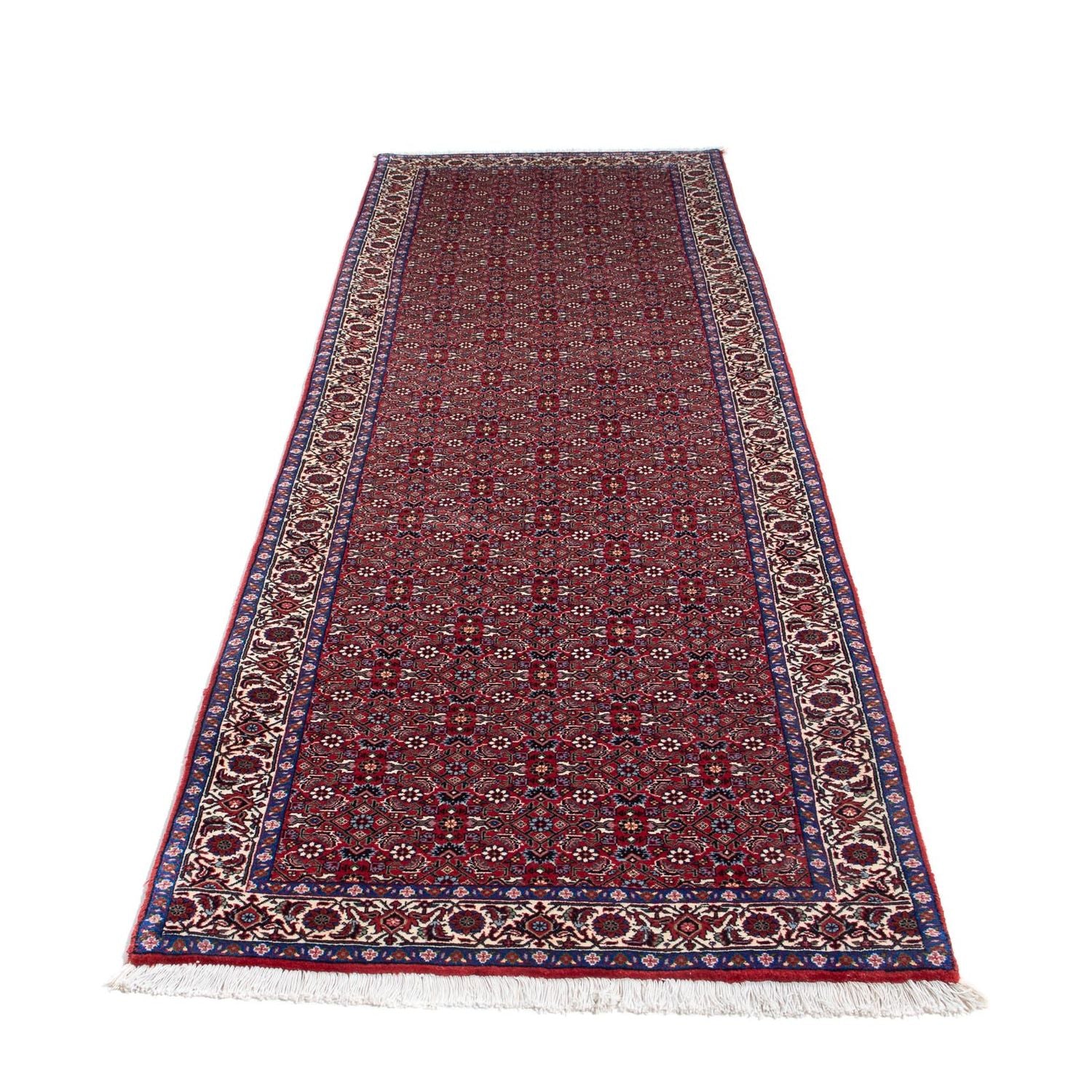 Alfombra de pasillo Alfombra persa - Bidjar - 295 x 86 cm - óxido