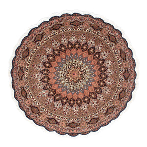 Alfombra Persa - Tabriz - Real redondo  - 150 x 150 cm - marrón