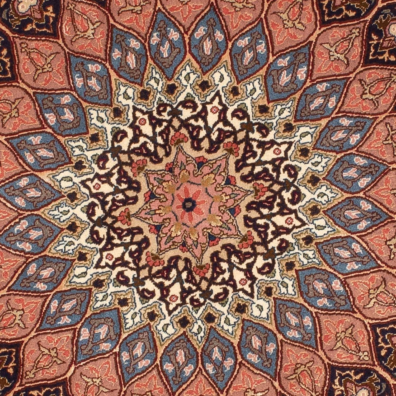 Alfombra Persa - Tabriz - Real redondo  - 150 x 150 cm - marrón