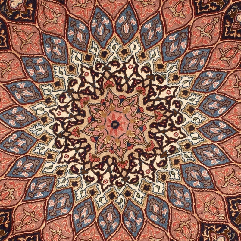 Alfombra Persa - Tabriz - Real redondo  - 150 x 150 cm - marrón
