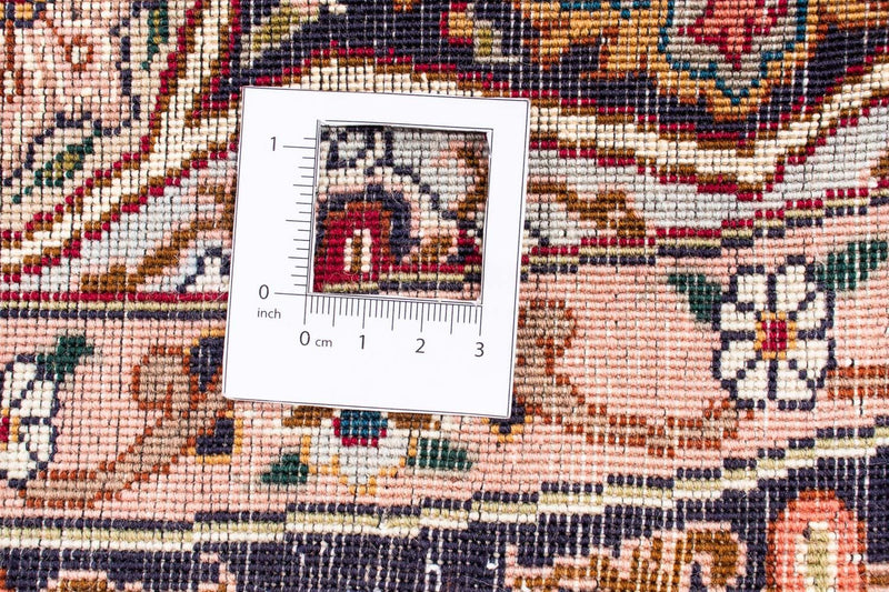 Alfombra Persa - Tabriz - Real redondo  - 150 x 150 cm - marrón