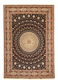 Alfombra Persa - Tabriz - Real - 338 x 248 cm - azul oscuro
