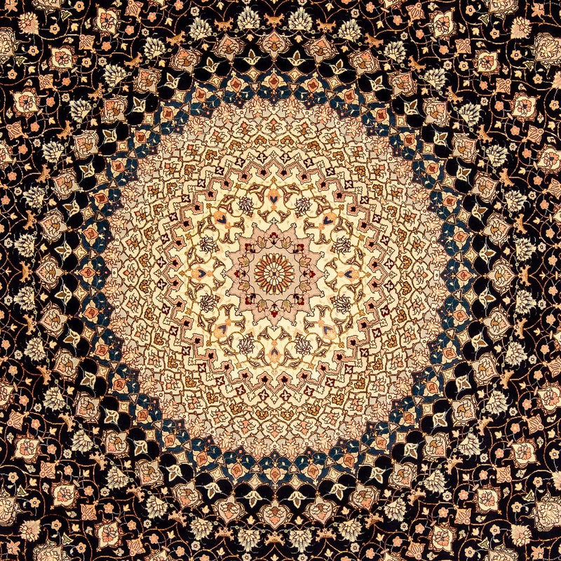 Alfombra Persa - Tabriz - Real - 338 x 248 cm - azul oscuro