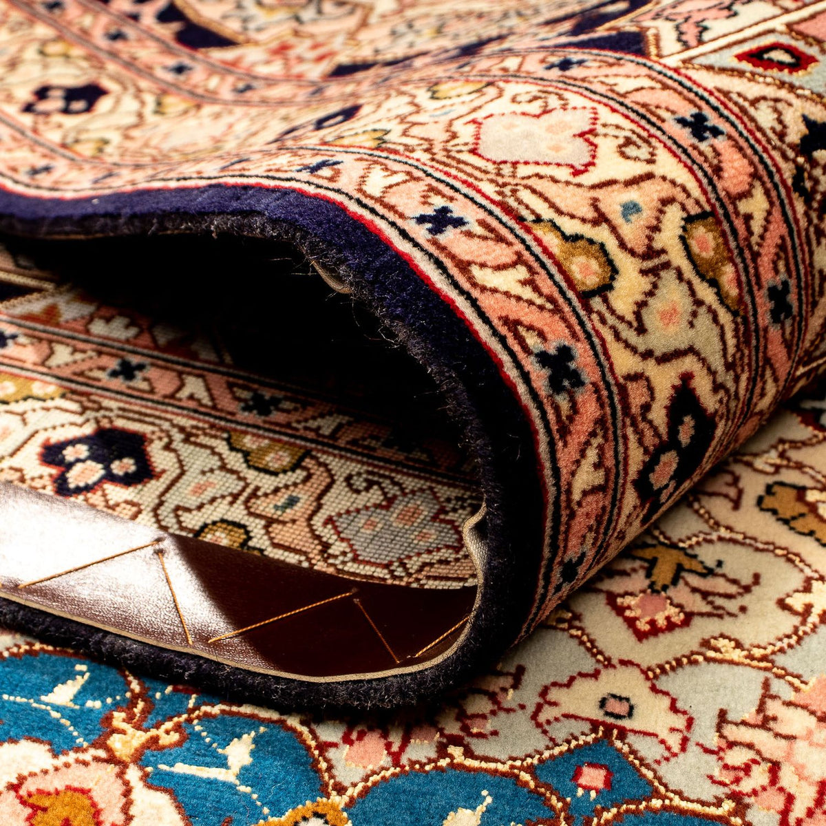 Alfombra Persa - Tabriz - Real - 338 x 248 cm - azul oscuro