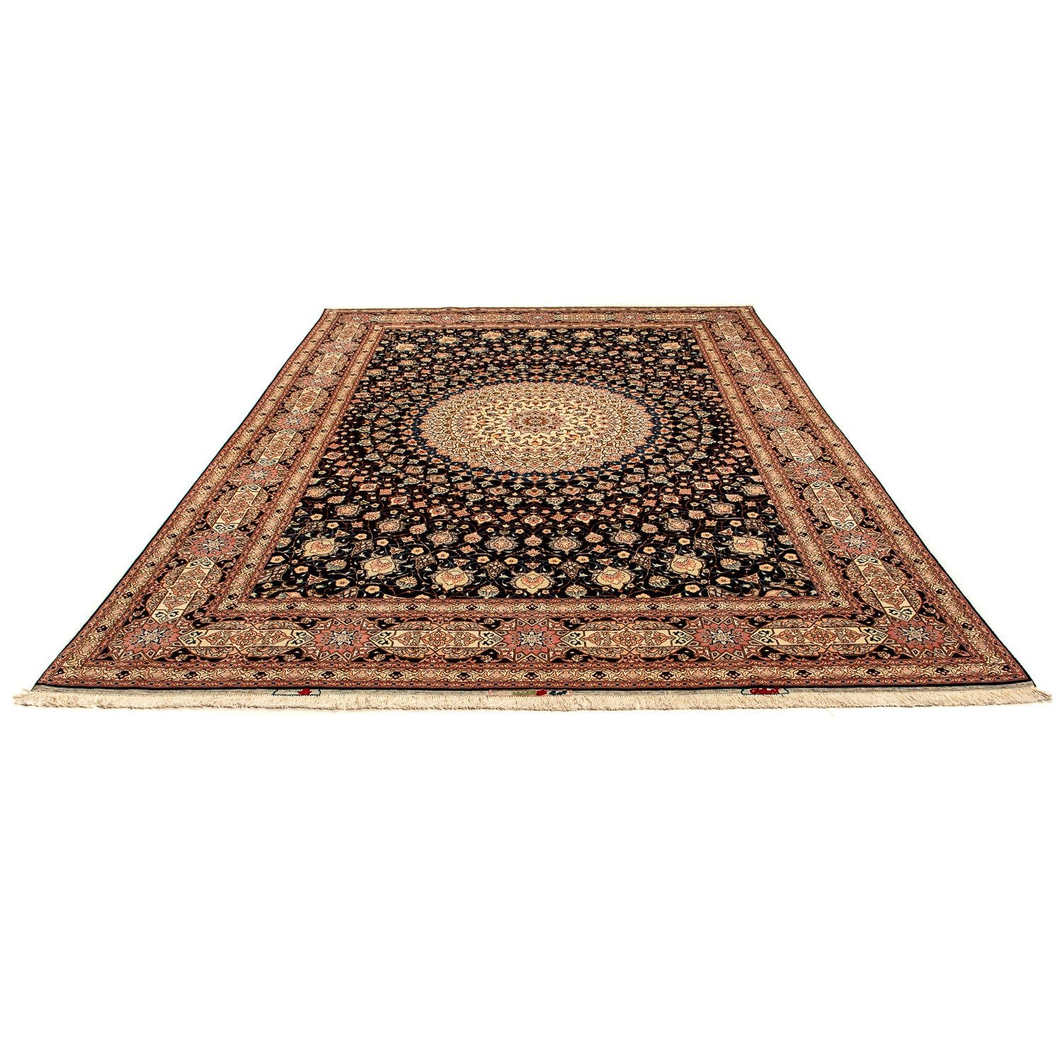 Alfombra Persa - Tabriz - Real - 338 x 248 cm - azul oscuro
